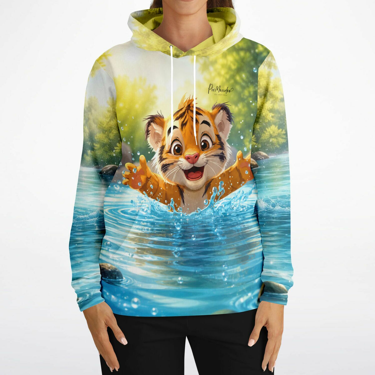 Dreamer Hoodie mit niedlichem Tiger-Motiv Platsch ins Glück, ideal für Fans von Malen nach Zahlen und Diamond Painting
