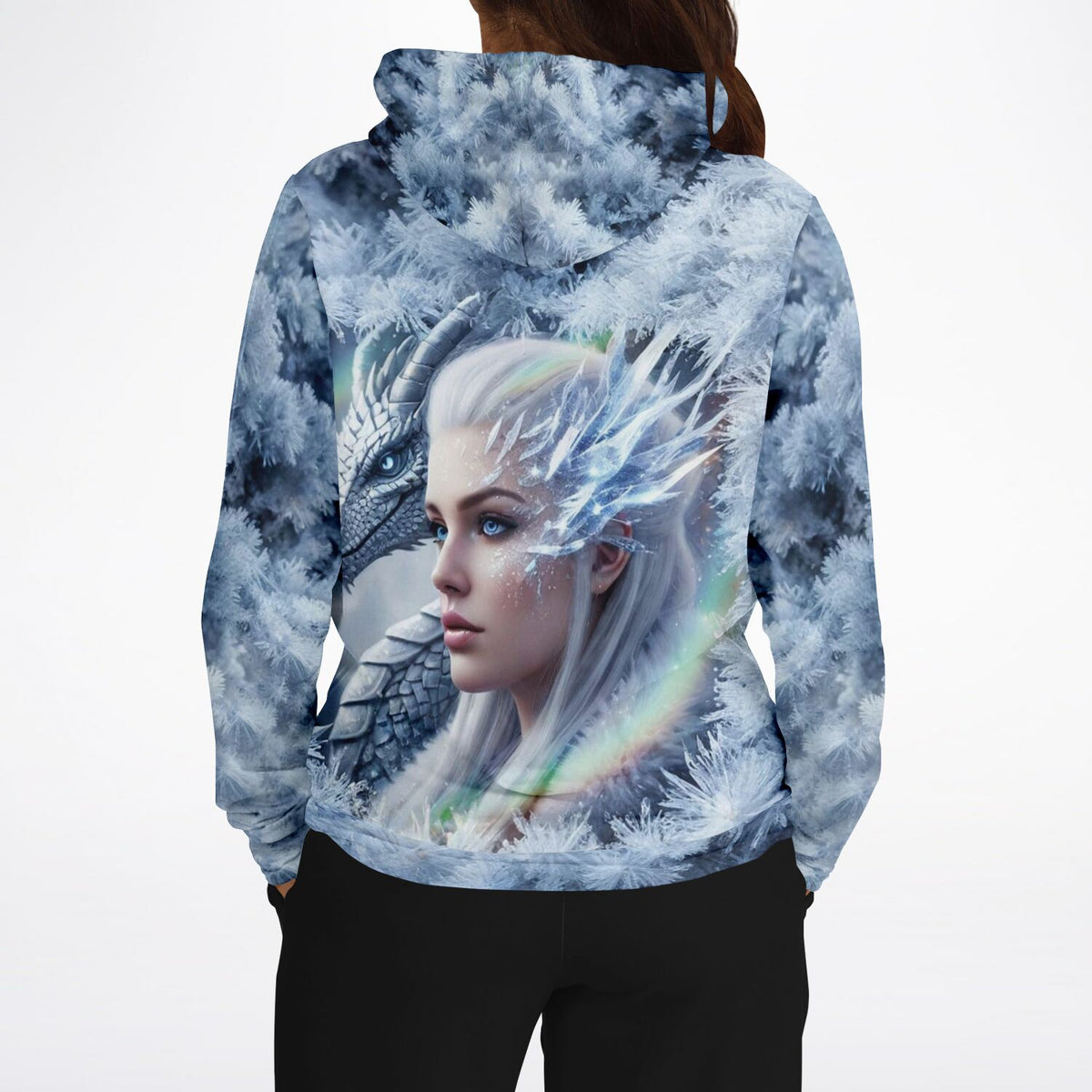 Hoodie mit Dragon Queen Motiv im Fantasy-Stil, passend zum ästhetischen Look eines Diamond Painting oder Malen nach Zahlen