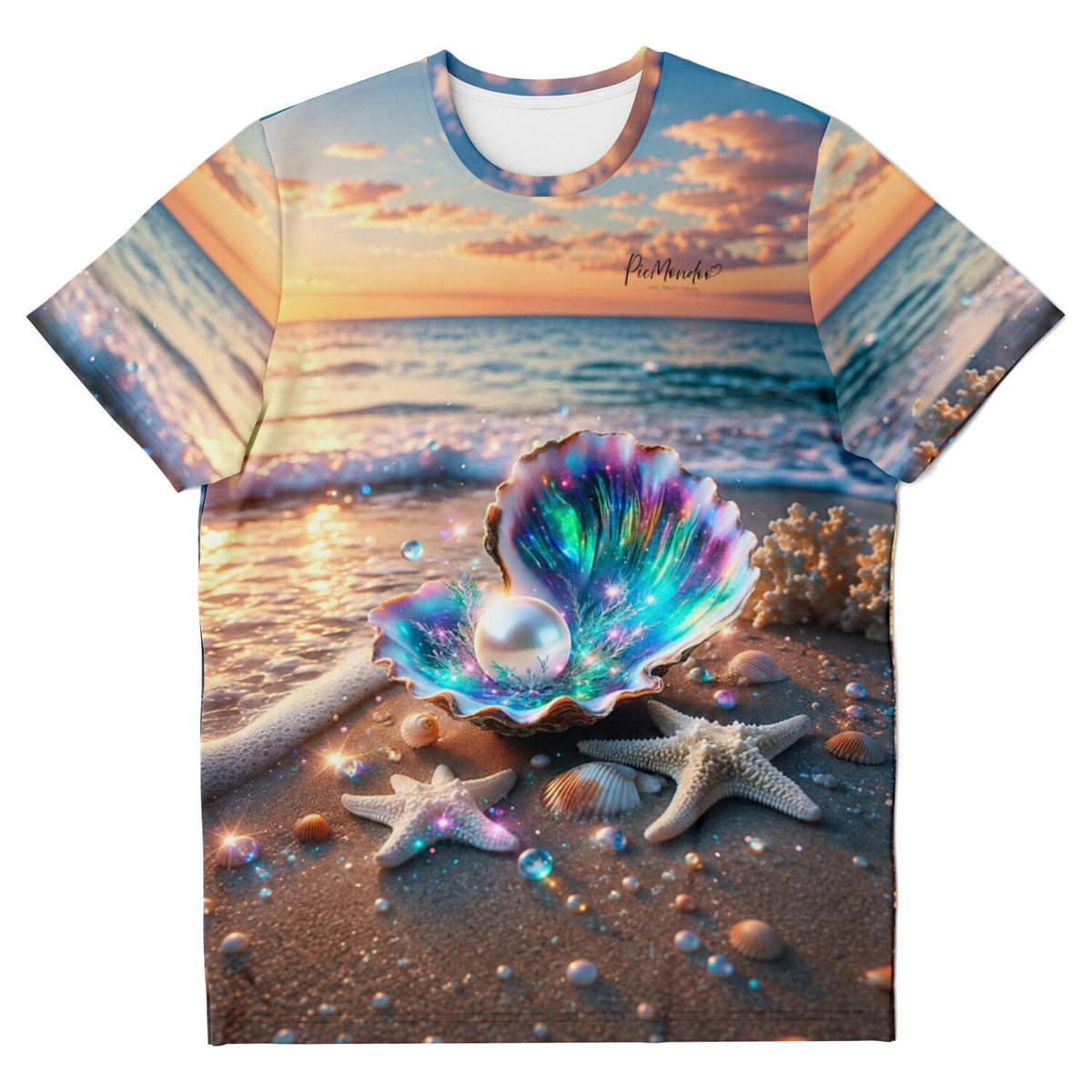 Dreamer T-Shirt Innerer Schatz mit schimmernder Perle in Muschel, ideal für Diamond Painting und DIY Fans.
