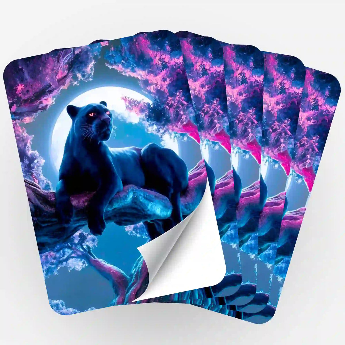 5er-Set Sticker Black Panther mit Kirschblüten für Diamond Painting Dekoration und Organisation