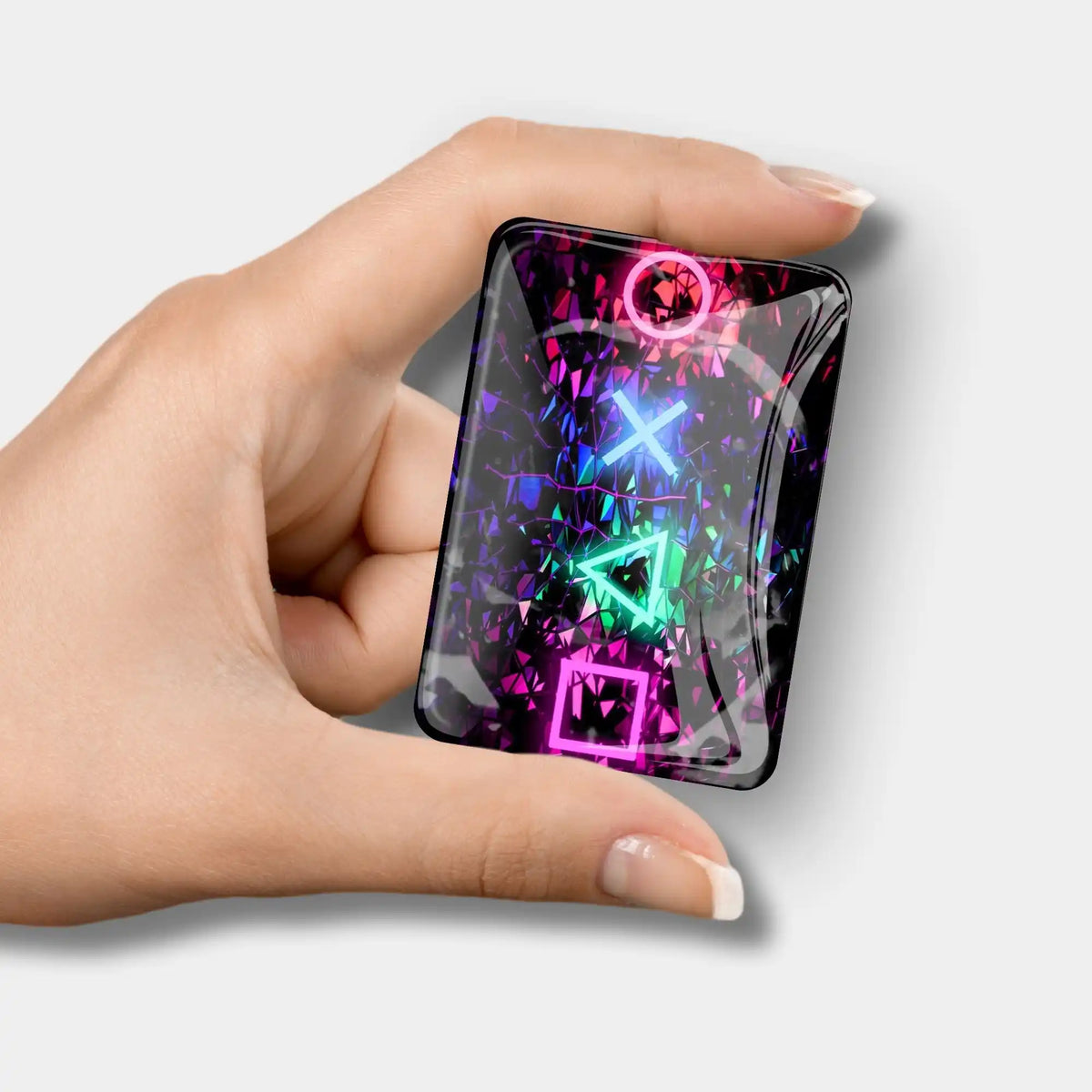 Neon Gamer Cover Minder aus Glas als magnetisches Accessoire für dein Diamond Painting Zubehör