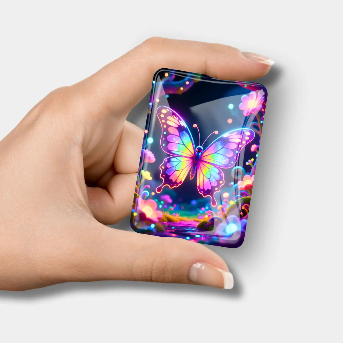 Magischer Schmetterling Cover Minder für Diamond Painting Zubehör mit farbenfrohem Glas-Design