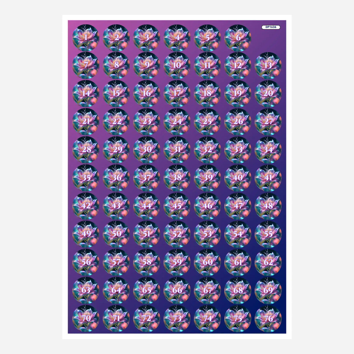 Bunte Diamond Painting Döschenaufkleber mit Blumenmotiv Sternentau zur Beschriftung von Zubehör für Malen nach Zahlen