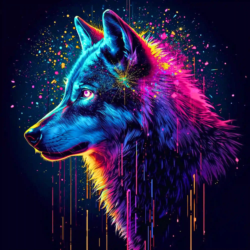 Diamond Painting - Animal totem Loup : Clarté & Instinct