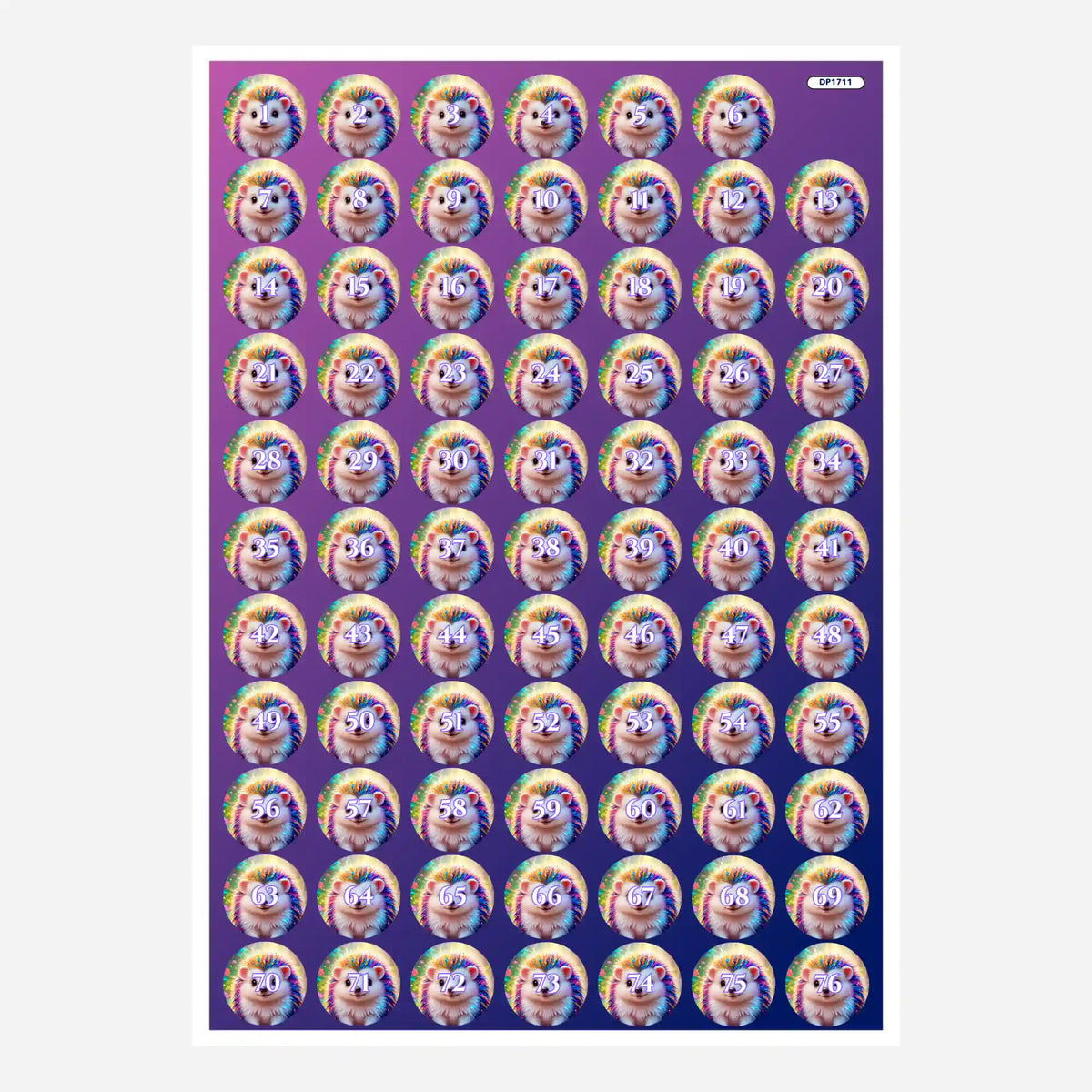 Döschenaufkleber mit Igel Stups Motiv für Diamond Painting Zubehör zur geordneten Beschriftung der Steinfarben