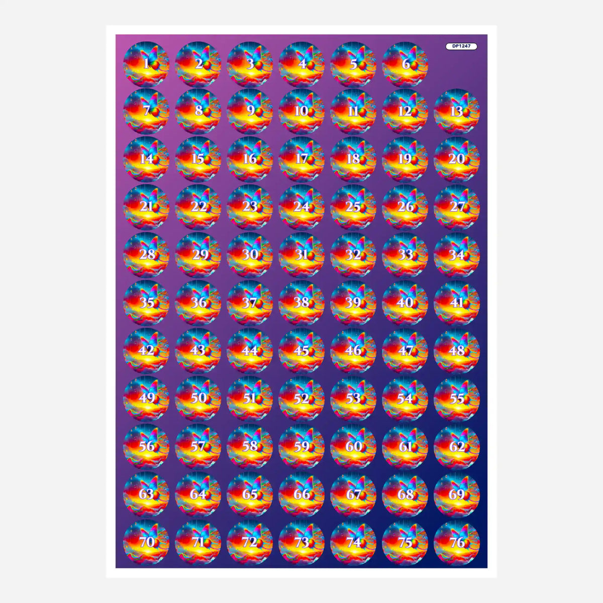 Bunte Diamond Painting Döschenaufkleber mit Schmetterling-Motiv zur Sortierung von Diamanten für dein Bastelprojekt