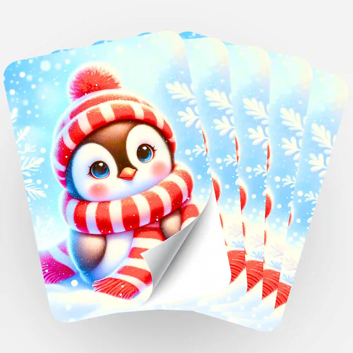 5er-Set Aufkleber Kleiner Pinguin Pixie, passendes Zubehör für Diamond Painting und Malen nach Zahlen Bastelsets