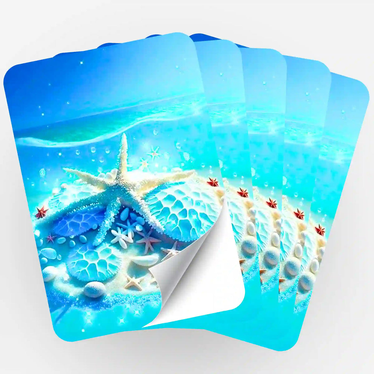 5er-Set Sticker Blaue Meeressymphonie zur Organisation von Diamond Painting und Malen nach Zahlen Sets