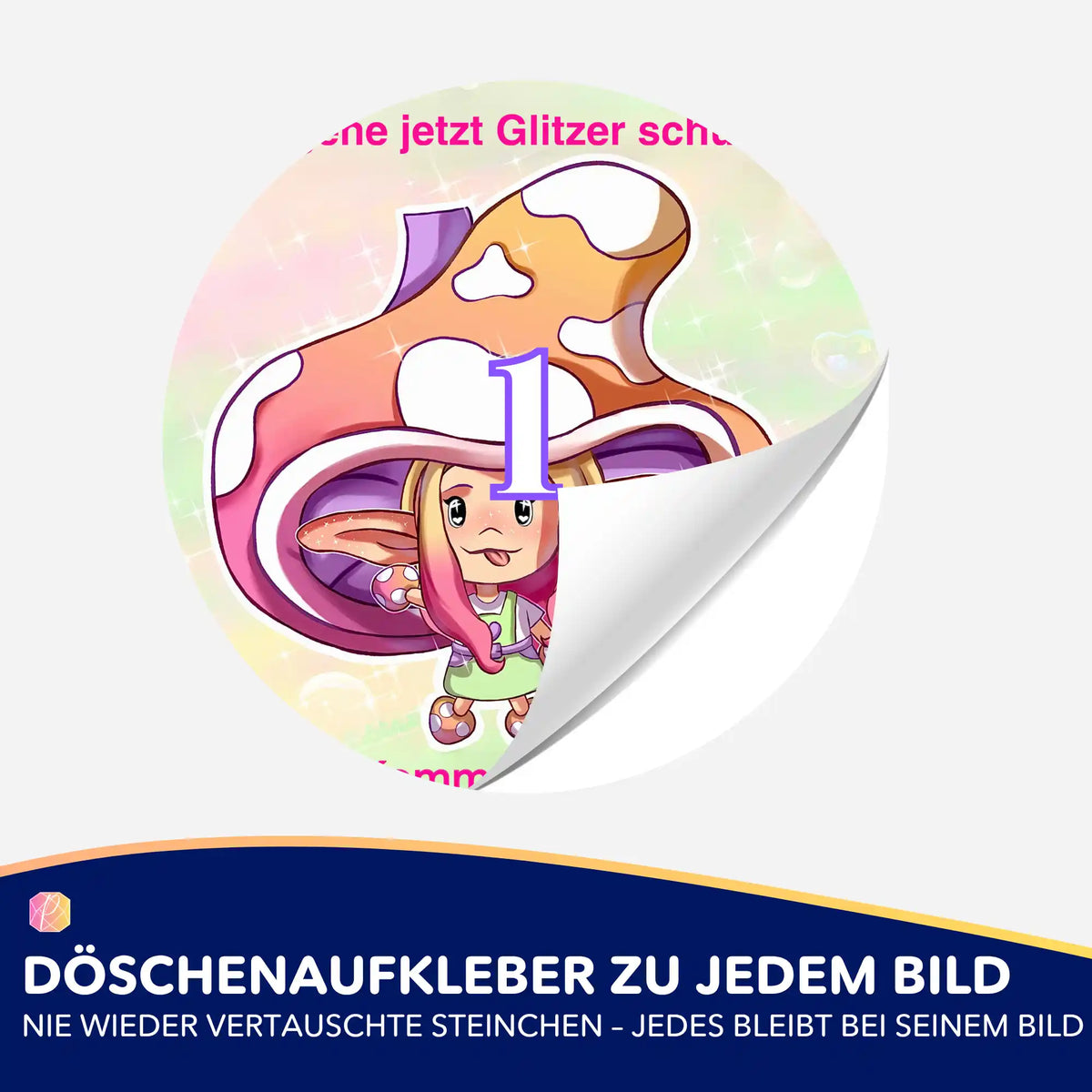 Moni Shroomi Döschenaufkleber für Diamond Painting zur übersichtlichen Organisation von Glitzersteinen