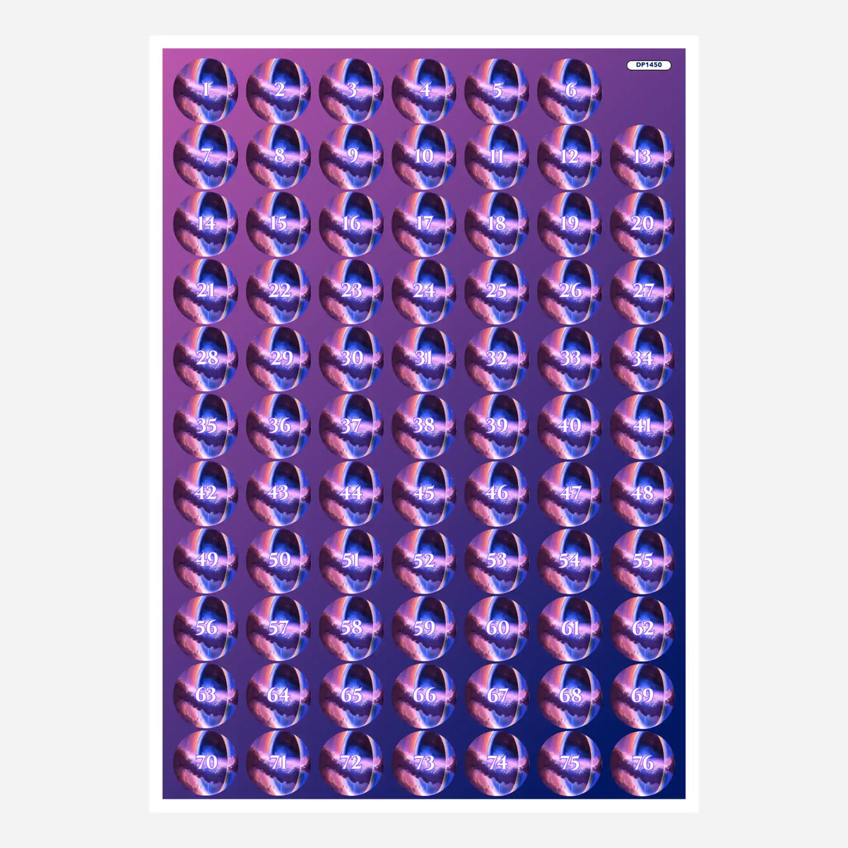 Bunte Diamond Painting Döschenaufkleber mit Zahlen-Beschriftung für das Motiv Tor in die andere Welt