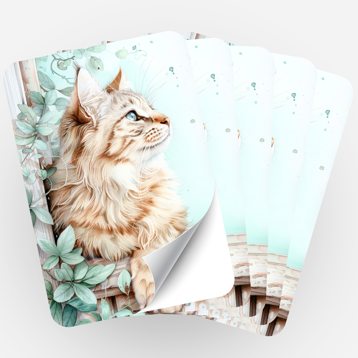 5er-Set Sticker von Kater Cosimo für Diamond Painting Organisation und Dekoration von Susen Pfifferling