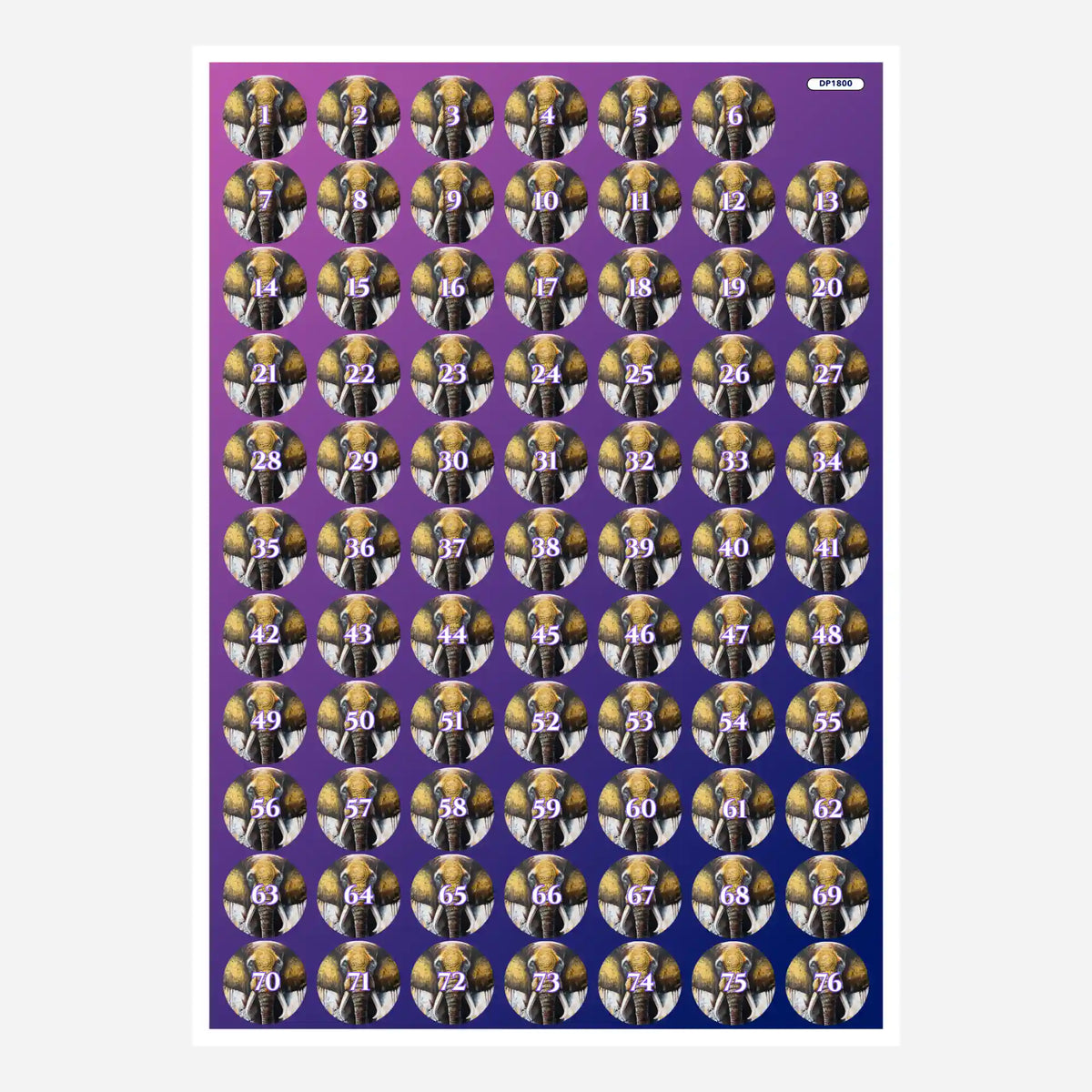 Döschenaufkleber für Diamond Painting Zubehör mit Zahlen-Etiketten zur einfachen Sortierung der Steinfarben