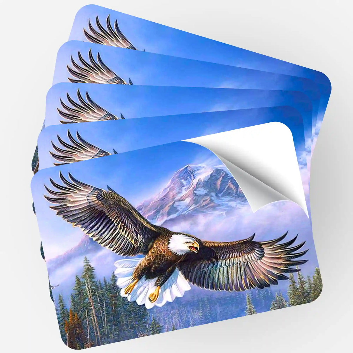 5er-Set Aufkleber Adler der Berge für Diamond Painting Organisation und Zubehör zur Dekoration deiner Kunstwerke