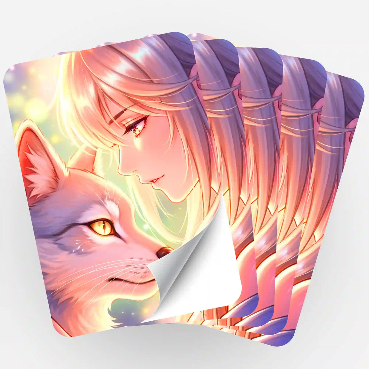 Picmondoo 5er-Set Aufkleber Bedingungsloses Vertrauen für Diamond Painting und Bastelbedarf mit Anime-Motiv