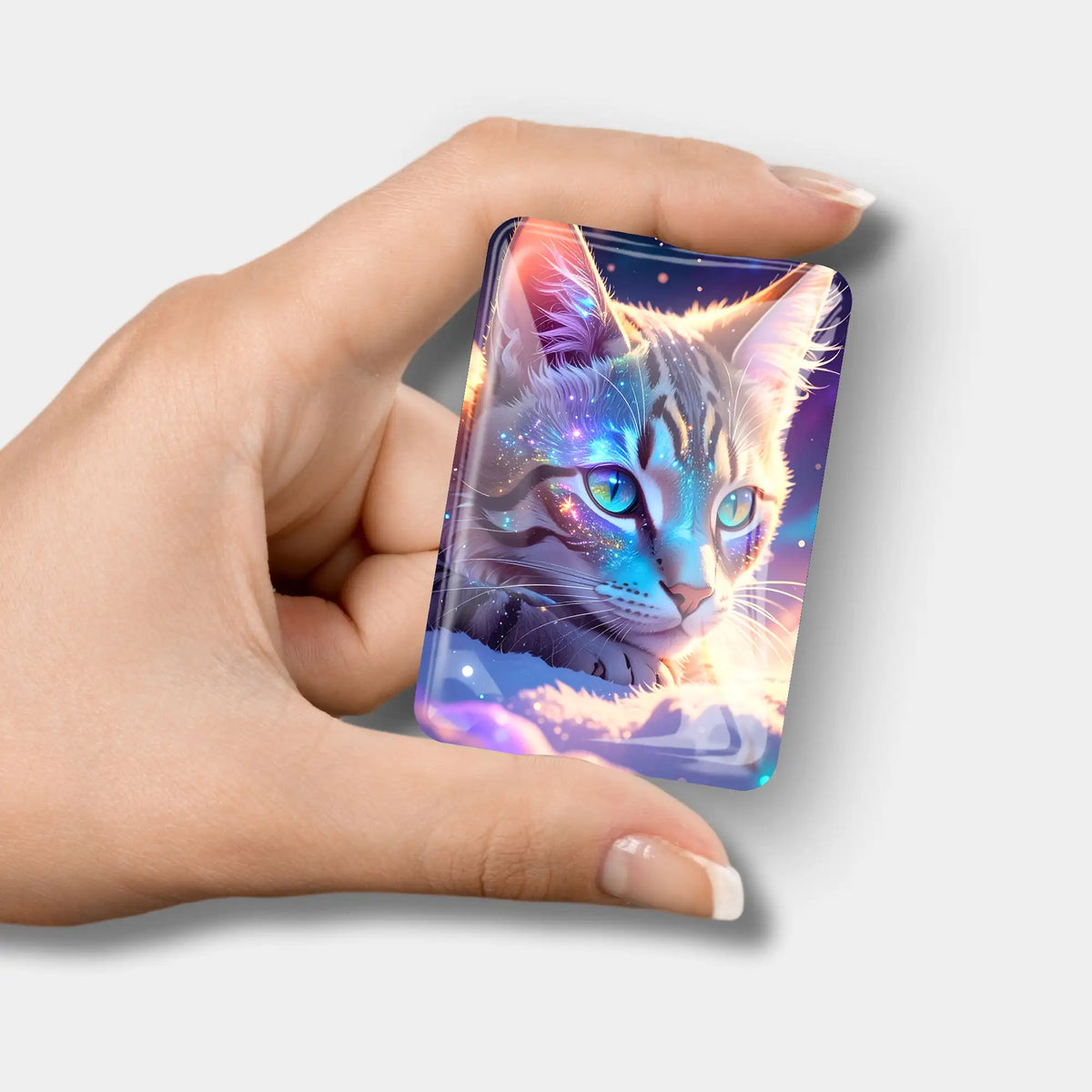 Glas Cover Minder mit Katzenmotiv als magnetische Hilfe für dein Diamond Painting Zubehör