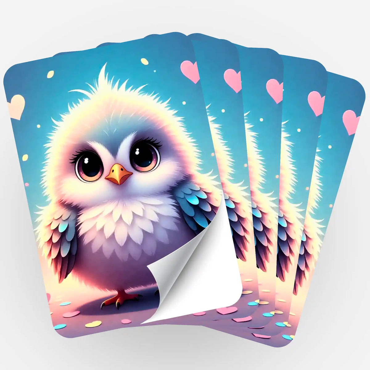 Picmondoo 5er-Set Aufkleber mit niedlichem Vogelmotiv für dein Diamond Painting Zubehör und Malen nach Zahlen Organisation