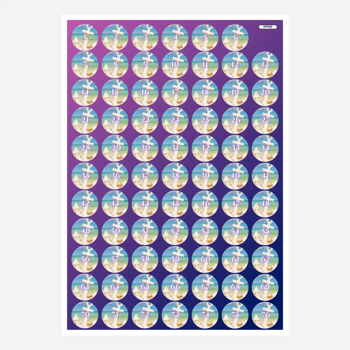 Döschenaufkleber Anker der Hoffnung für Diamond Painting Zubehör zur optimalen Organisation der Diamanten-Farben
