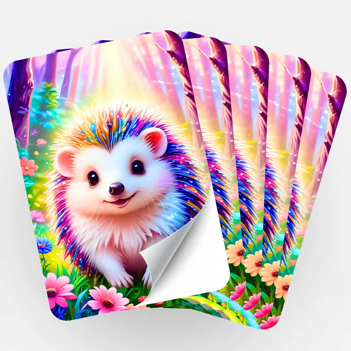 5er-Set Sticker Igel Stups für Diamond Painting Zubehör und Malen nach Zahlen Organisation in bunten Farben