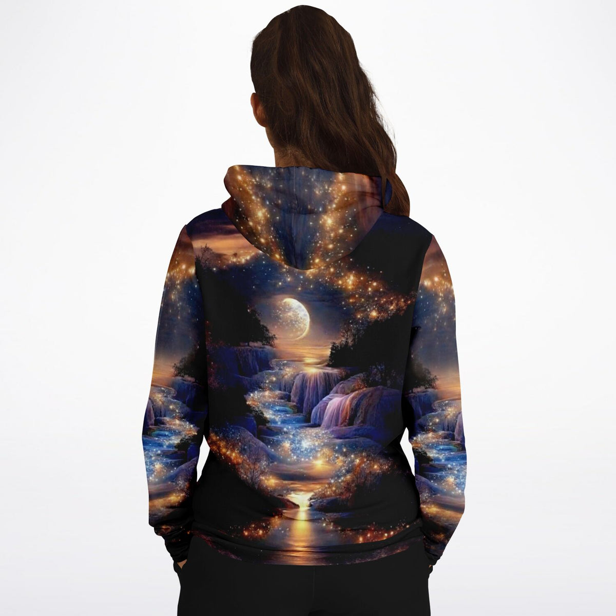 Dreamer Hoodie mit magischer Landschaft, Mond und Sternenhimmel im Stil unserer beliebten Diamond Painting Motive