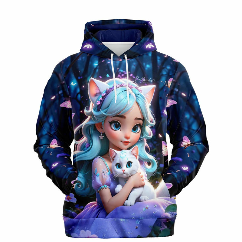 Dreamer Hoodie mit Kim Kitty Girl Motiv im Stil unserer Diamond Painting und Malen nach Zahlen Kunstwerke