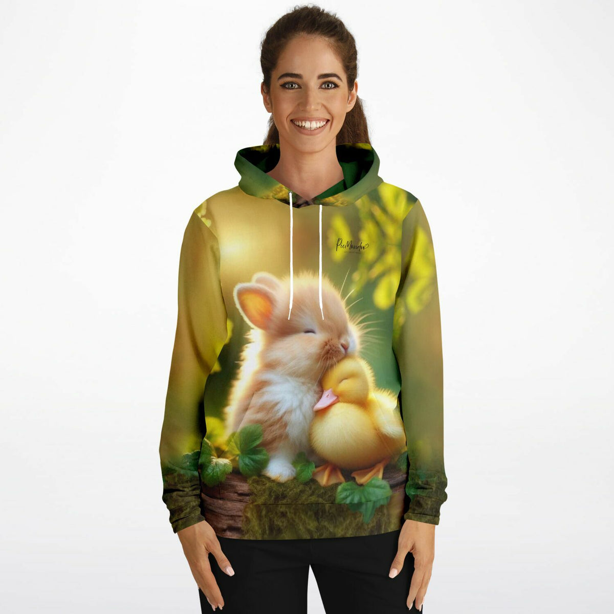Dreamer Hoodie mit süßem Häschen und Entenküken Motiv, ähnlich beliebt wie Malen nach Zahlen oder Diamond Painting