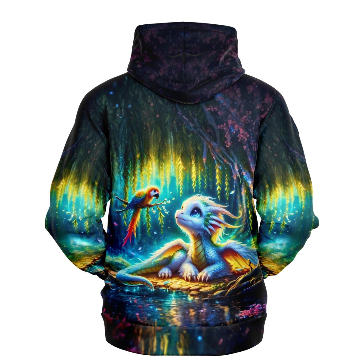 Dreamer Hoodie Taru mit magischem Drachen-Motiv in leuchtenden Farben, ideal für Malen nach Zahlen und Diamond Painting Fans
