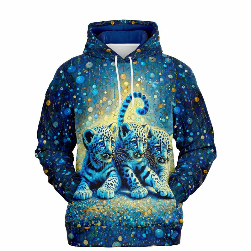 Dreamer Hoodie mit Leopardenbabys Motiv im Stil von Diamond Painting und Malen nach Zahlen Kunstwerken