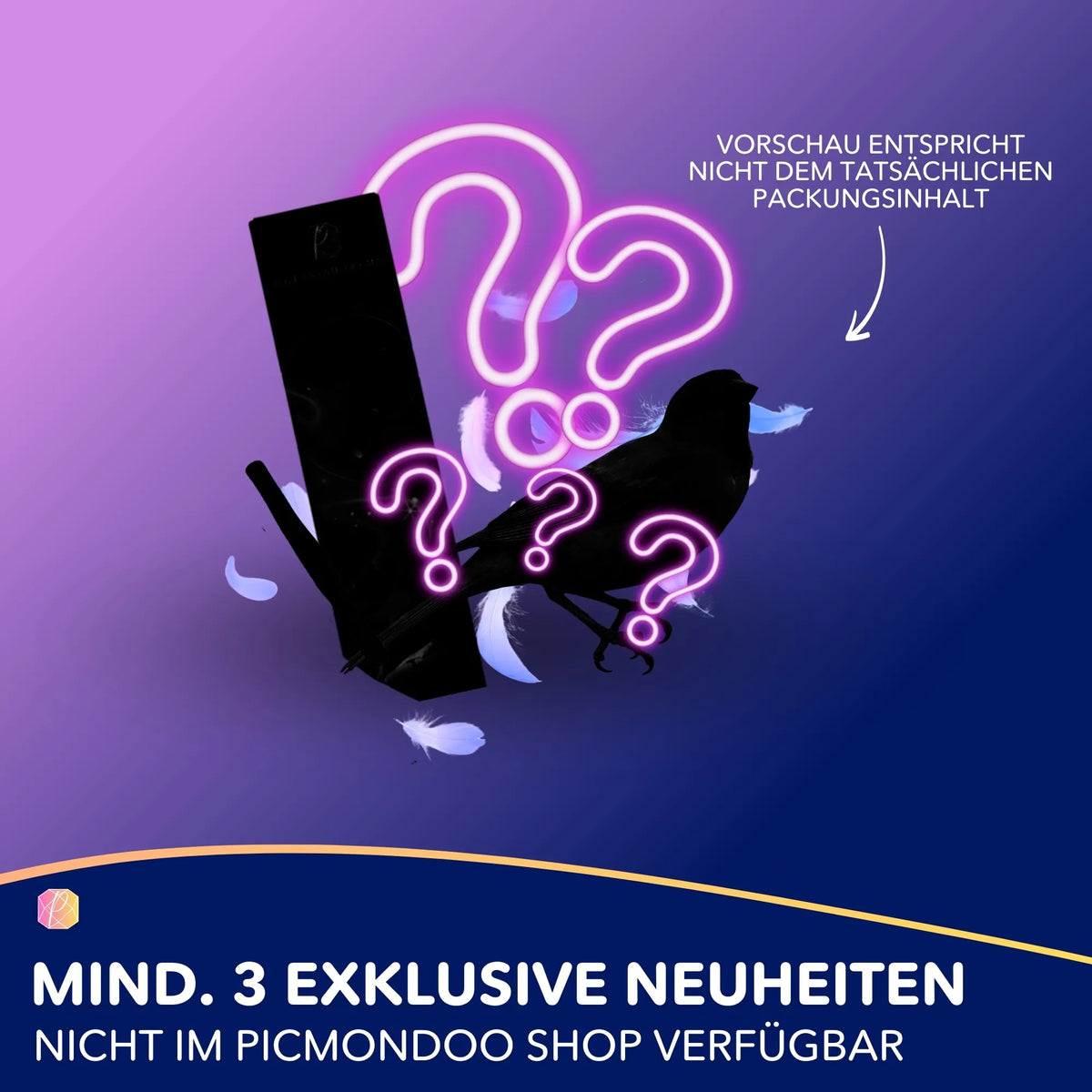 Diamond Painting Mystery Box Vogel mit exklusiven Überraschungs-Bastelsets für kreative DIY-Kunstwerke.