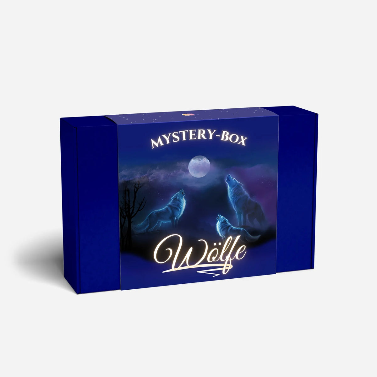 Exklusive Diamond Painting Mystery-Box Wolves Edition mit Wolf-Motiv und Vollmond für DIY-Fans