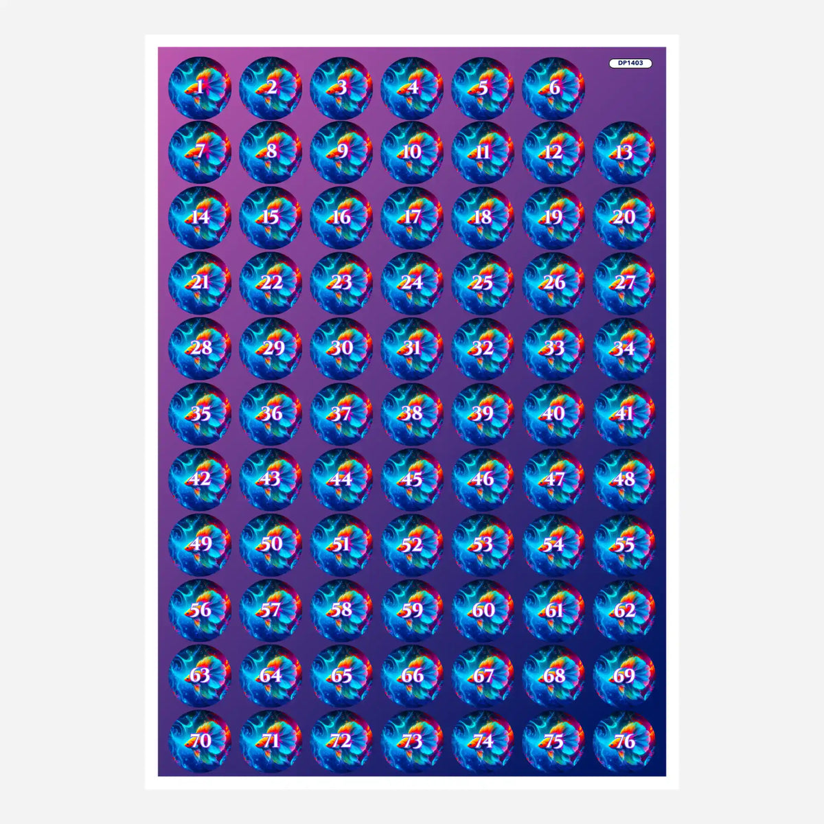 Buntes Diamond Painting Döschenaufkleber-Set Wunderwelt unter Wasser zur Organisation von Steinen für dein Projekt.