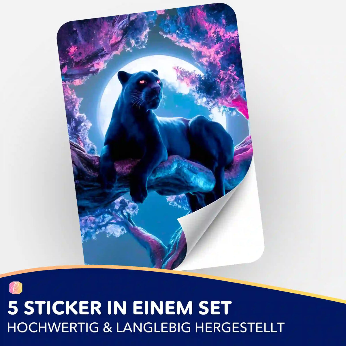 Black Panther Kirschblütentraum Aufkleber für Diamond Painting Organisation und Dekoration von Bastelsets