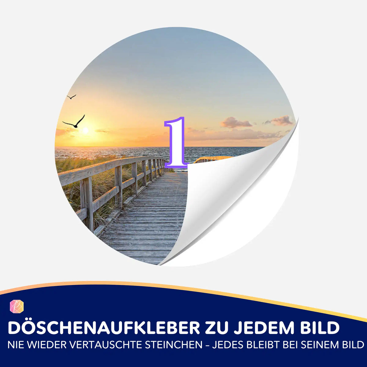 Döschenaufkleber mit Strandmotiv für Diamond Painting Zubehör zur optimalen Sortierung deiner Diamanten Farben