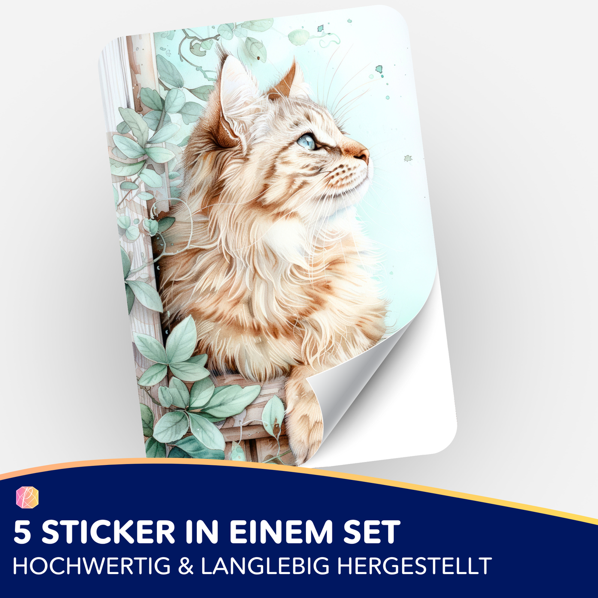 Kater Cosimo Sticker-Set für Diamond Painting und Malen nach Zahlen Fans von Picmondoo