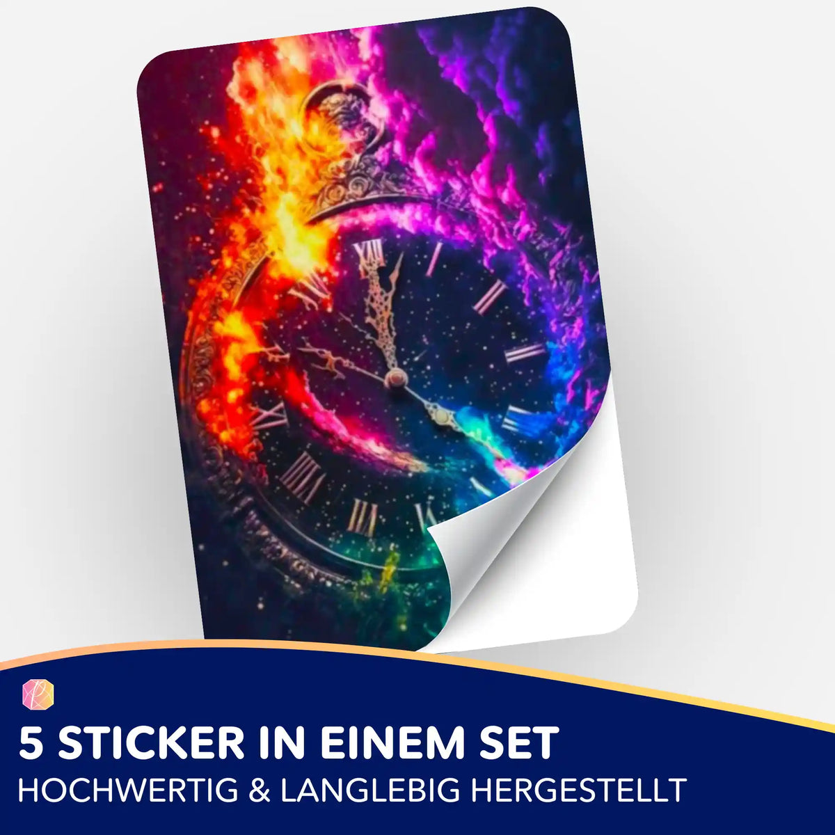 5er-Set Sticker mit magischem Zeit-Motiv für Diamond Painting Zubehör und Organisation