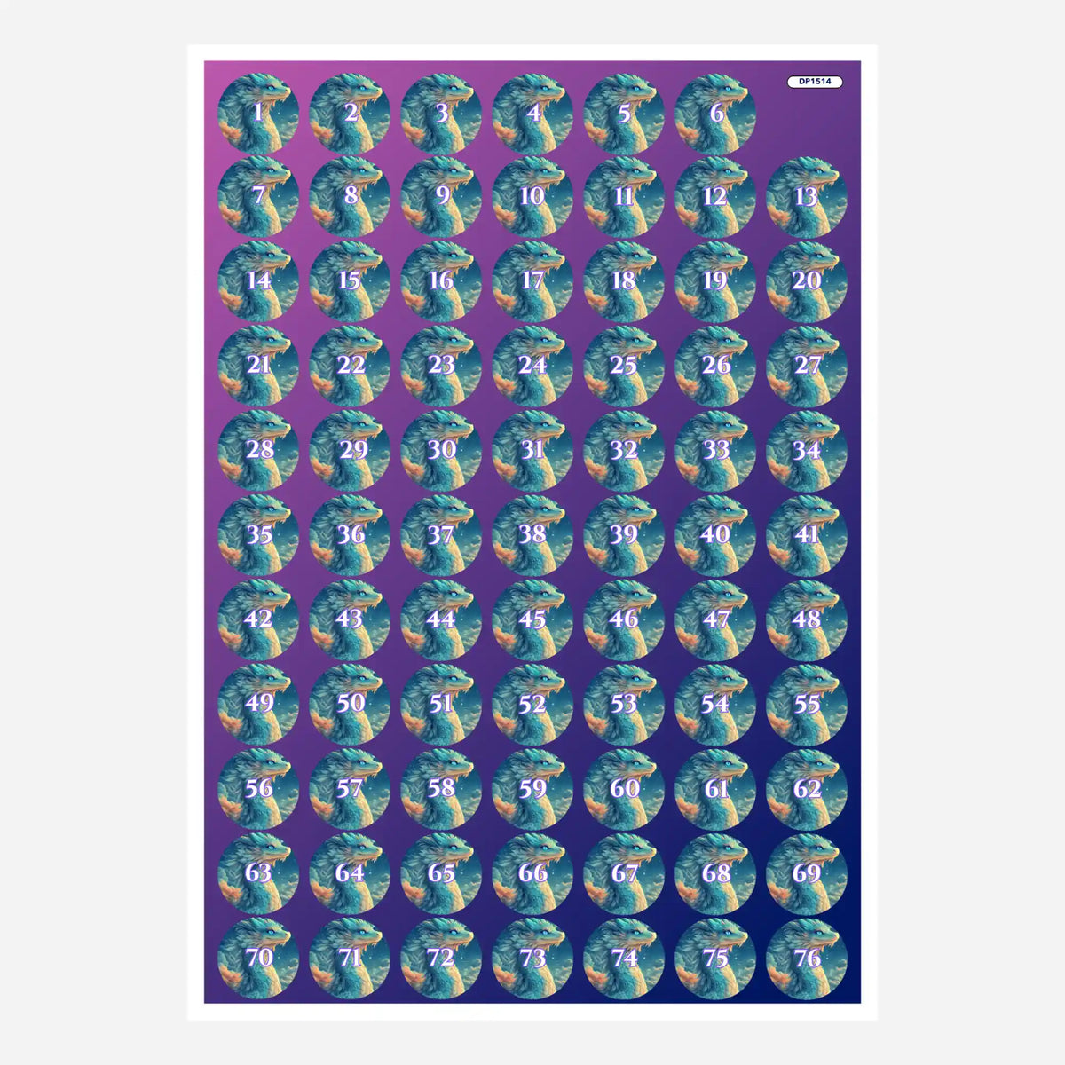 Bogen mit Himmelsdrache Saphira Aufklebern für Diamond Painting Döschen zur Organisation der Steinfarben