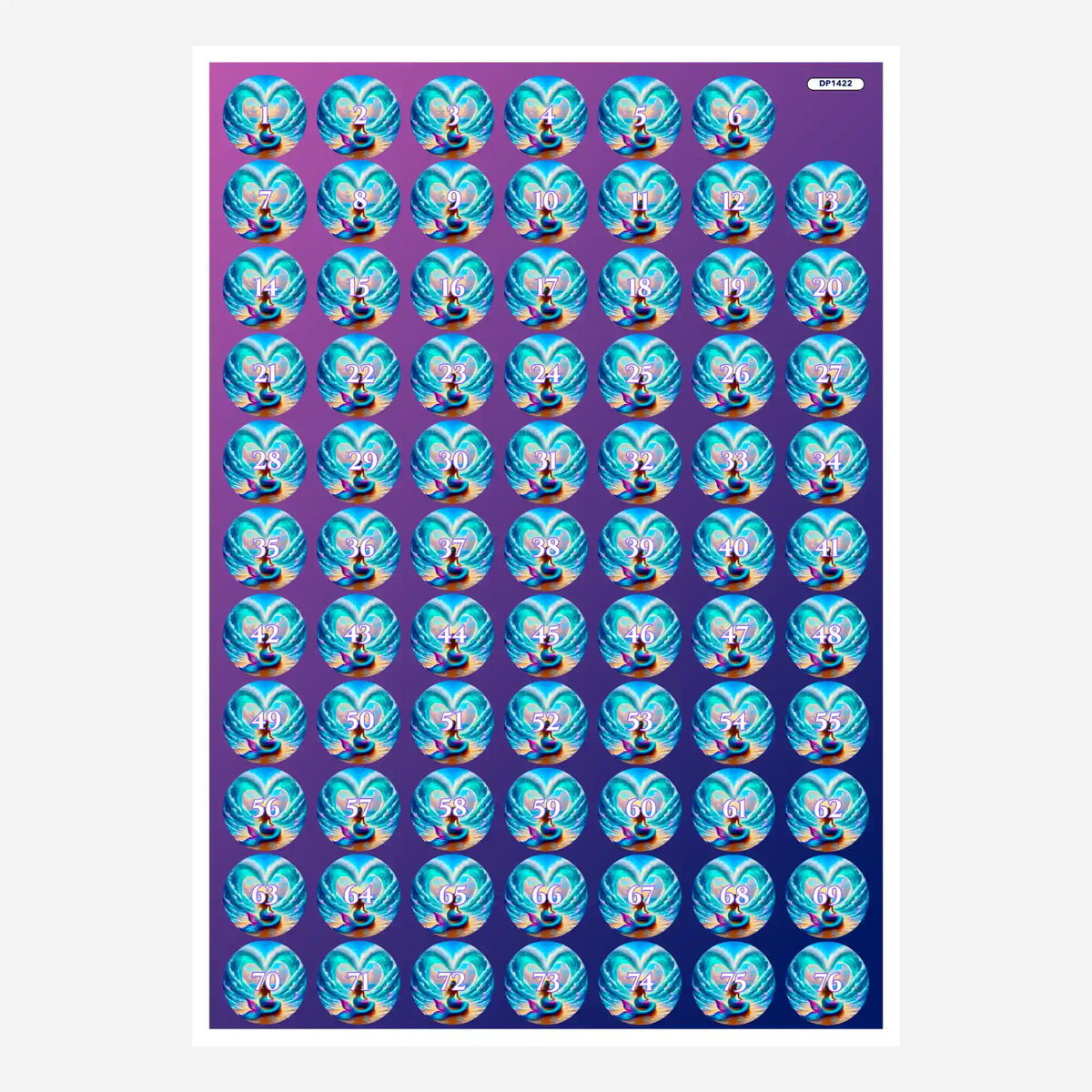 Bunte Diamond Painting Döschenaufkleber mit Meerjungfrau-Motiv zur einfachen Beschriftung deiner Steinfarben.