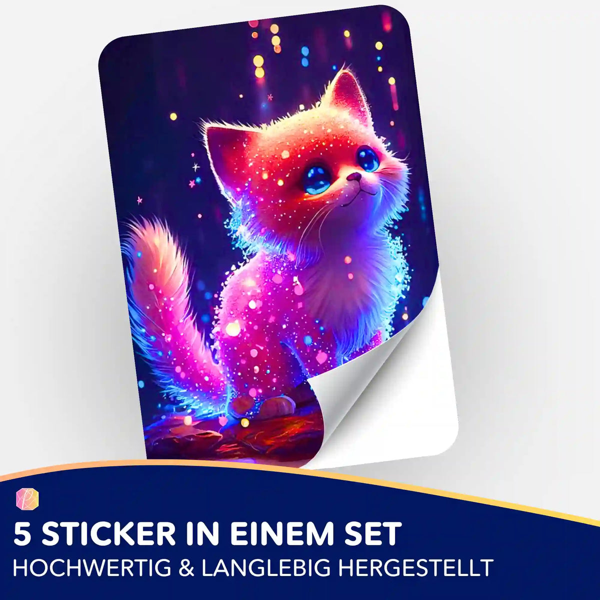 Picmondoo Aufkleber-Set mit niedlichem Zuckerkätzchen für Diamond Painting und Malen nach Zahlen Fans