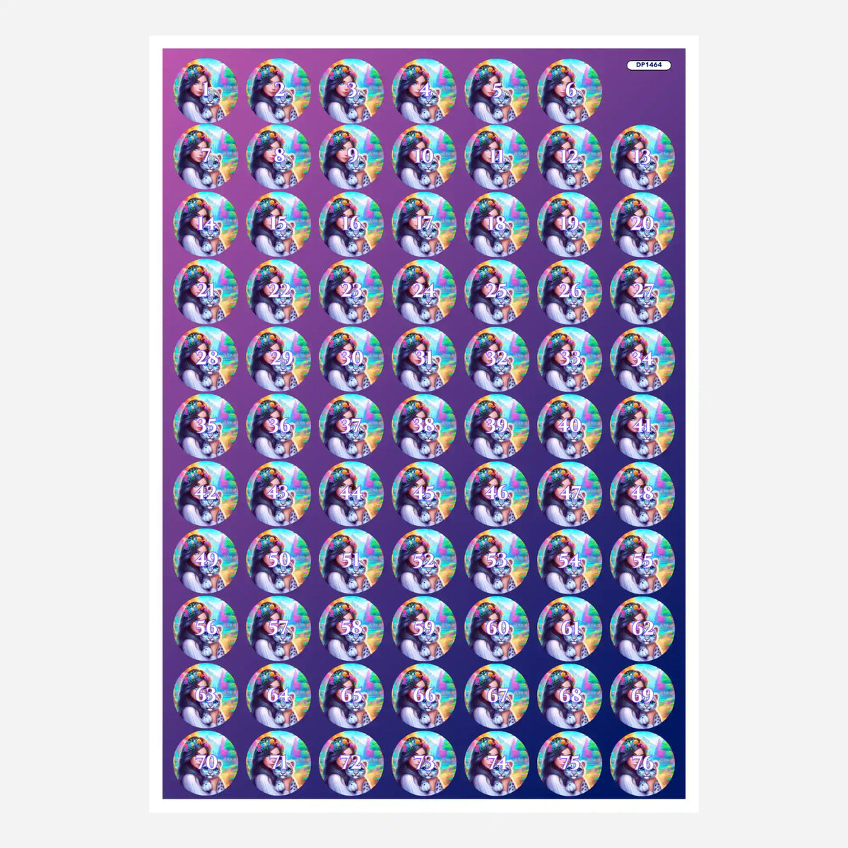 Döschenaufkleber für Diamond Painting Amira´s Paradies zum Organisieren von Steinfarben und Zubehör