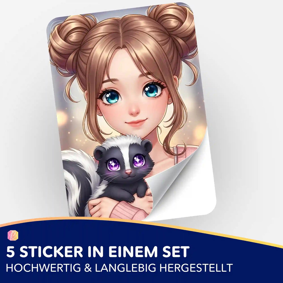 Yuna & Puki Sticker-Set für Diamond Painting Zubehör zur Organisation von Malen nach Zahlen und Diamanten Painting Sets