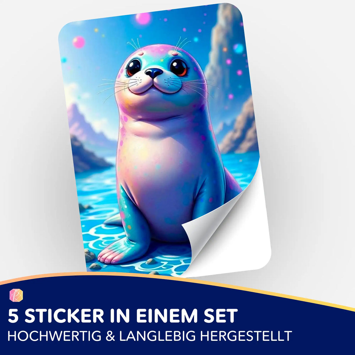 Buntes Robben-Sticker-Set für Diamond Painting Zubehör zur Organisation deiner Lieblingsmotive