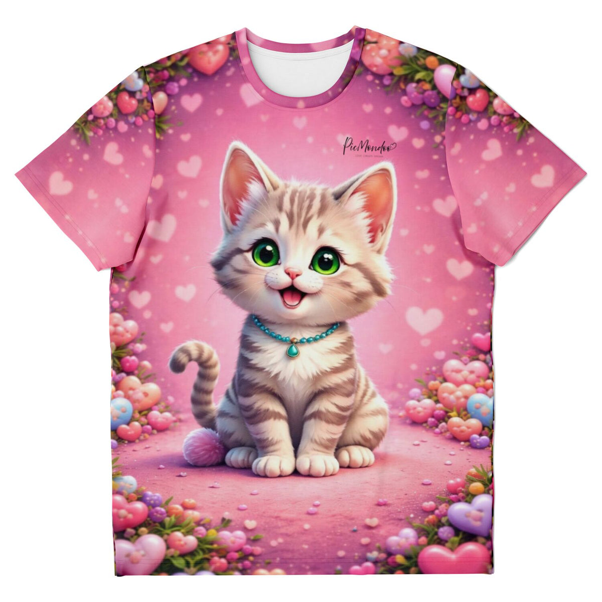 T-Shirt Pippa mit süßem Kätzchen Motiv, ideal für Fans von Diamond Painting und kreativem Design in Rosa