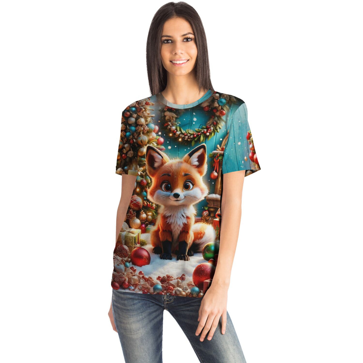 Dreamer T-Shirt mit niedlichem Fuchs Motiv im weihnachtlichen Stil, ideal für Fans von Diamond Painting und Kunst.