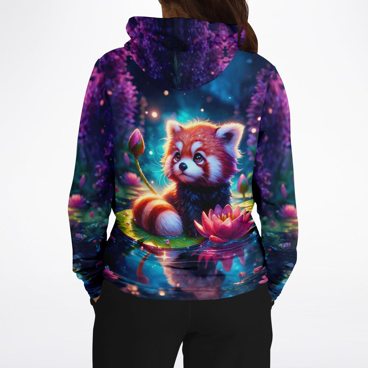 Dreamer Hoodie mit niedlichem Roten Panda Motiv, ideal für Fans von Diamond Painting und Malen nach Zahlen Kunstwerken.