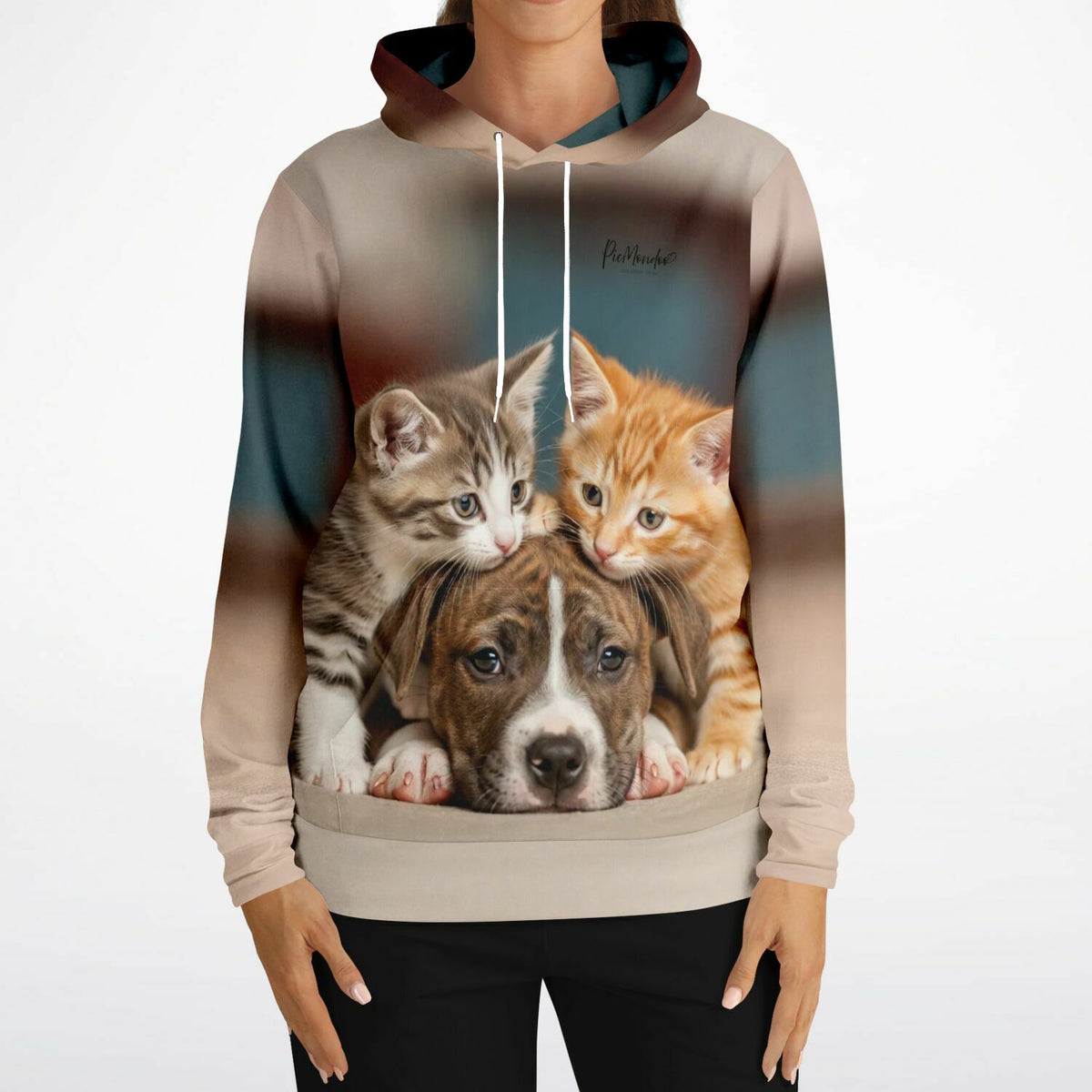 Dreamer Hoodie Friends for Life mit süßen Katzen und Hund – perfekt für Fans von Malen nach Zahlen und Diamond Painting