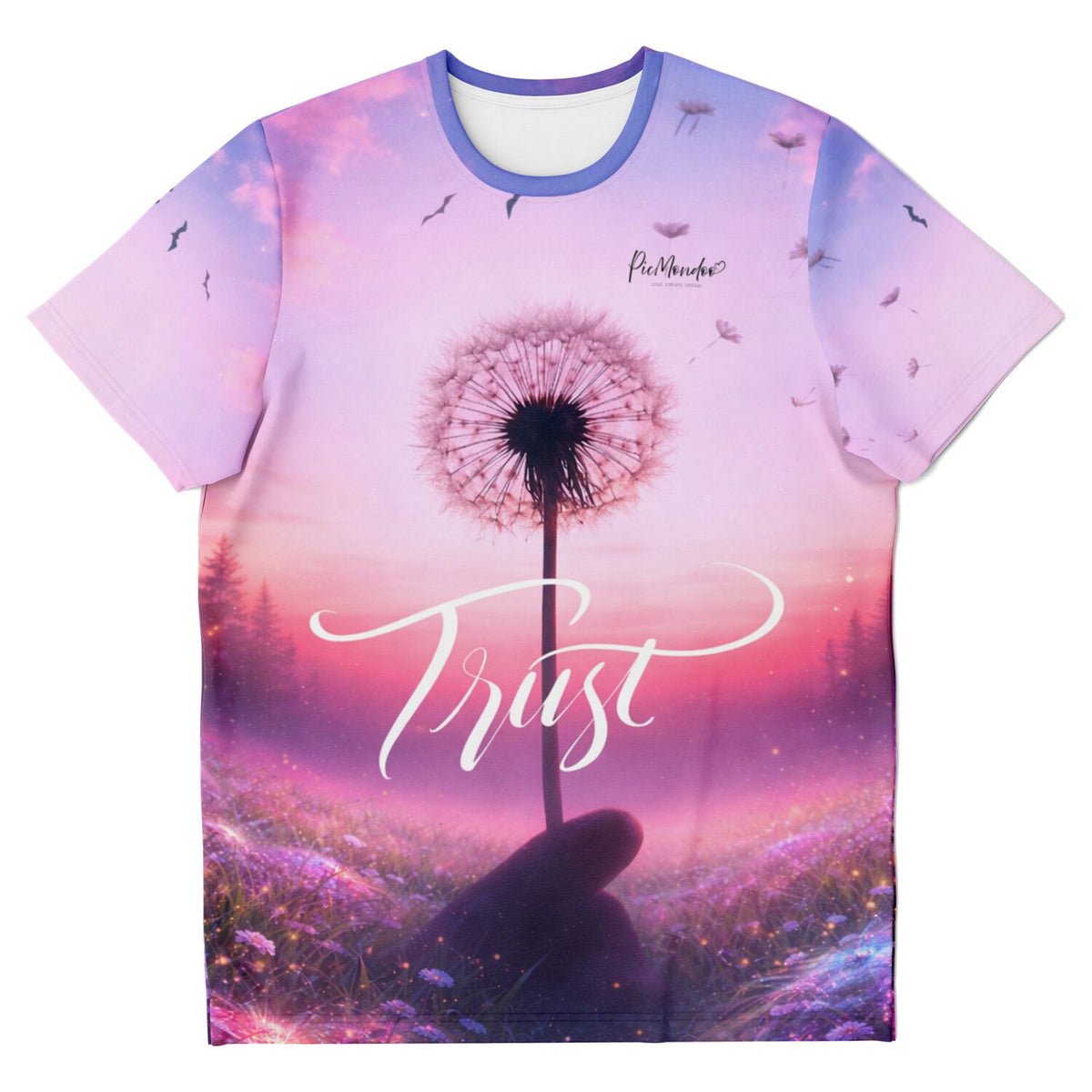 Dreamer T-Shirt Trust mit Pusteblumen-Motiv im Stil unserer Diamond Painting und Malen nach Zahlen Kunstwerke