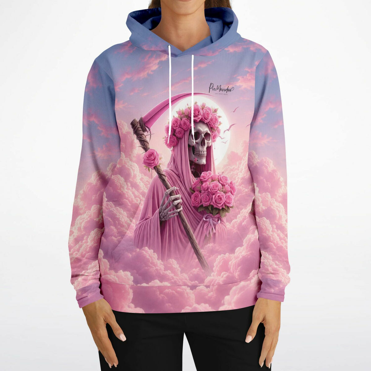 Dreamer Hoodie Rosenträume mit Totenkopf, Sensenmann und Rosen in ästhetischem Design für Fans von Diamond Painting