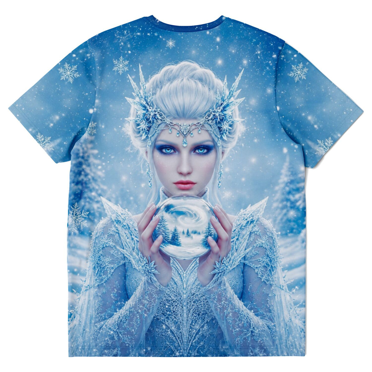 T-Shirt mit Eiskönigin Motiv, inspiriert von hochwertigen Designs wie beim Diamond Painting oder Malen nach Zahlen.