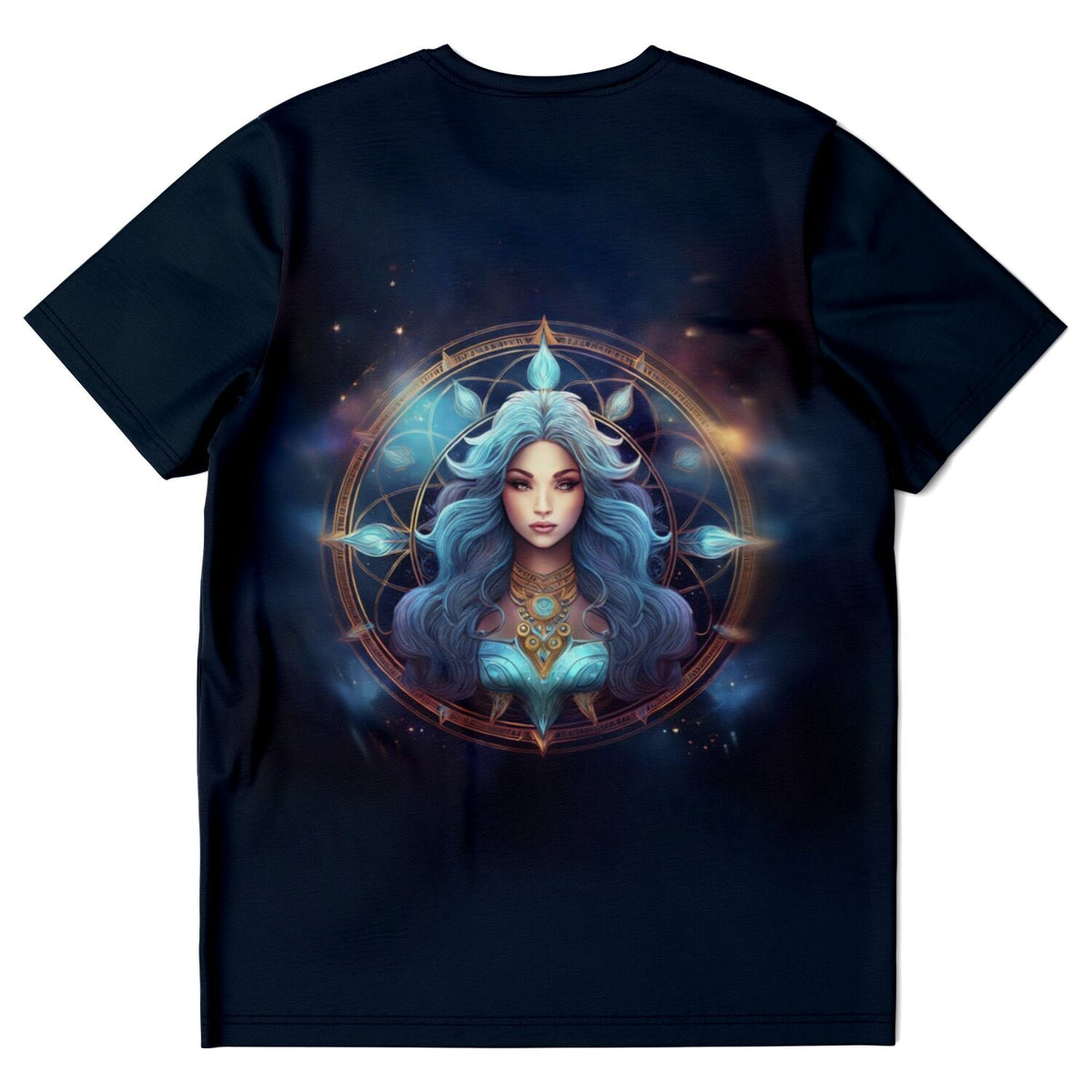 Schwarzes Dreamer T-Shirt mit Sternzeichen Jungfrau Motiv im Stil unserer Diamond Painting und Malen nach Zahlen Designs