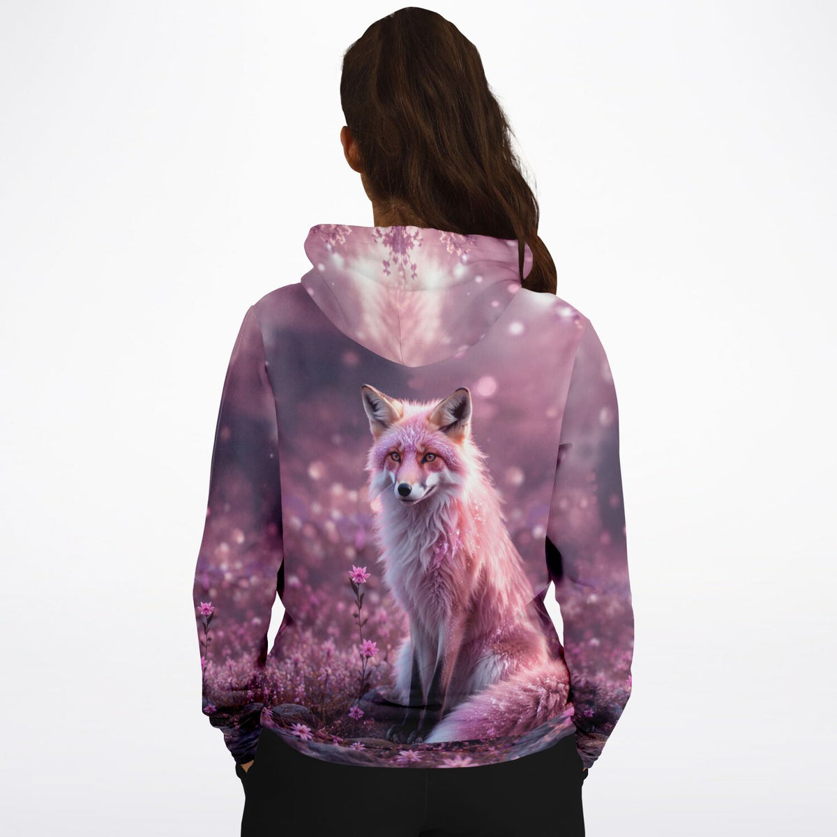 Dreamer Hoodie Trixi mit künstlerischem Fuchs-Motiv in Pink, passend zu ästhetischen Diamond Painting und DIY-Stilen.