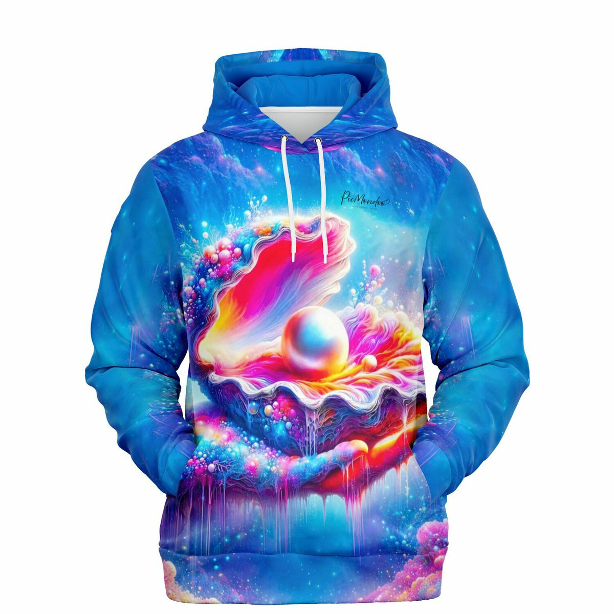 Dreamer Hoodie Zauber des Meeres mit farbenprächtiger Muschel und Perle im fantasievollen Design für DIY-Fans